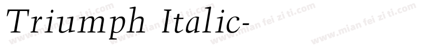 Triumph Italic字体转换